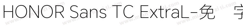 HONOR Sans TC ExtraL字体转换